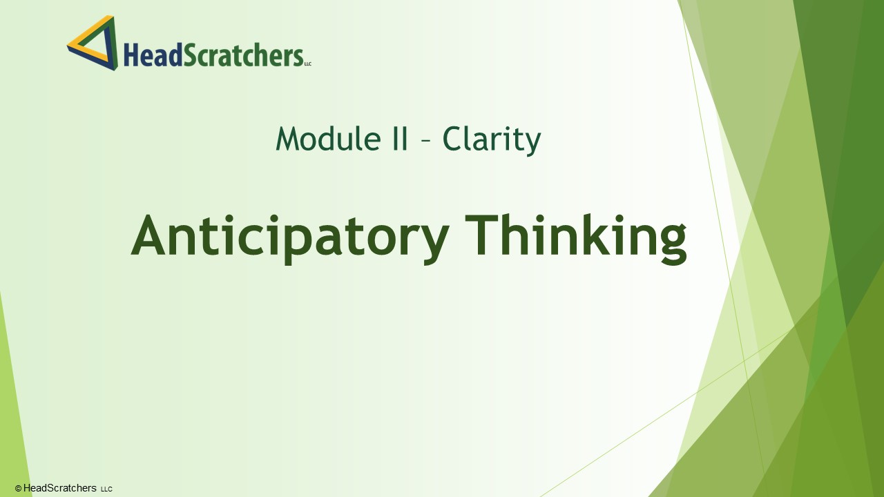 Anticipatory Thinking